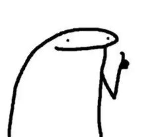 🙂 Boneco palito, Personagem, Joinha, Aprovação, Desenho, Simples telegram sticker
