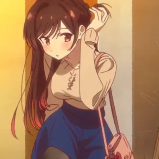 🍓 Chizuru Ichinose Rent-A-Girlfriend Anime, Rent a Girlfriend, Chizuru Ichinose, Desenho animado, Animação telegram sticker