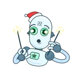 Christmas Robot telegram stickers