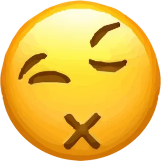 😶 Emoji, Reißverschlussmund, Stille, Geheimnis, Stumm whatsapp sticker