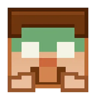 😱 minecraft, video game, pixelated, character telegram sticker
