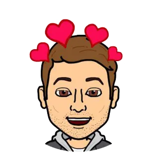 😍 Bitmoji, Hoạt hình, Trái tim, Ảnh đại diện whatsapp sticker
