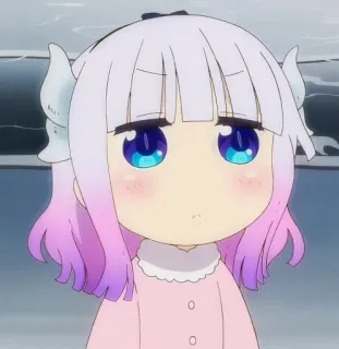💕 Kanna Kamui Miss Kobayashi's Dragon Maid Anime, Drago, Kawaii, Carino, Kanna, Kanna Kamui, Miss Kobayashi's Dragon Maid telegram sticker