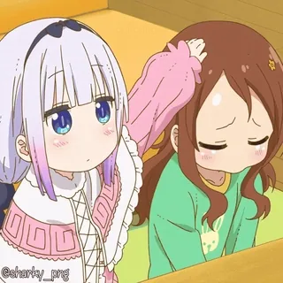 🤗 Kanna Kamui and Riko Saikawa Miss Kobayashi's Dragon Maid @shirly_png telegram sticker