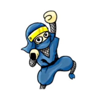 😃 Ninja, Dessin animé, Arts martiaux, Combattant telegram sticker