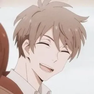 🔦 anime, cartone animato, ragazzo, sorridente telegram sticker