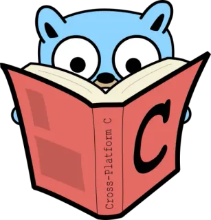 📖 Cross-Platform C libro, lectura, animal, dibujos animados, programación, multiplataforma, C, educación telegram sticker