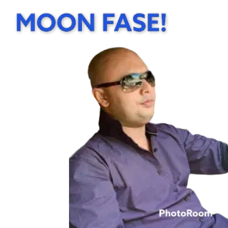 🌕 MOON FASE! mężczyzna, okulary przeciwsłoneczne, zdjęcie telegram sticker