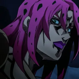 🐸 Diavolo JoJo's Bizarre Adventure Anime, Manga, Bösewicht, Pinke Haare, Jojo, Diavolo telegram sticker