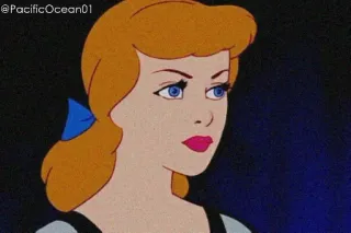 😠 Cinderella Cendrillon, Disney, princesse, dessin animé, animation whatsapp sticker