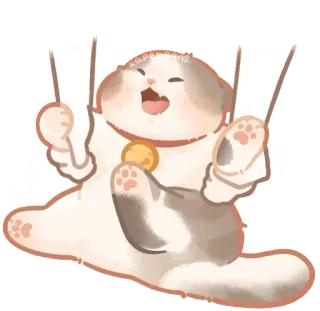 🐾 猫, 動物, 可愛い, 漫画, ペット, かわいい, 幸せ telegram sticker