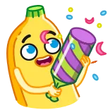 ๐ฅณ cartoon, party, celebration, confetti, happy telegram sticker