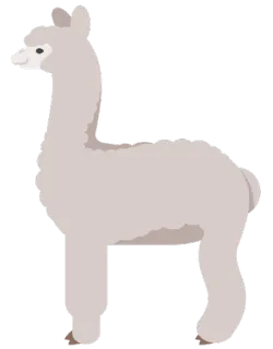 😀 лама, альпака, животное, милый, наклейка telegram sticker