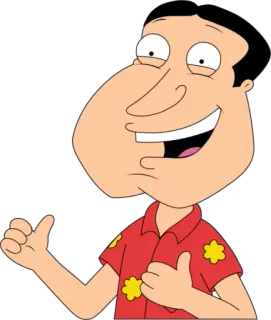 👍 Glenn Quagmire Family Guy bourbier, Les Griffin, dessin animé, animation, comédie telegram sticker