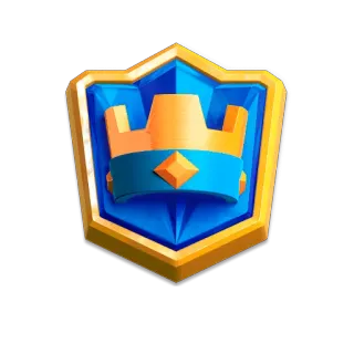 🔝 clash royale, logo, couronne, bleu, or, jeu whatsapp sticker