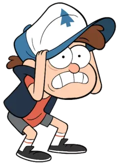 😖 Dipper Pines Gravity Falls Dessin animé, Animation, Personnage, Dipper Pines, Gravity Falls telegram sticker