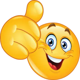 👍 Émoji, Pouce levé, J'aime, Positif, Accord, Approbation, Content whatsapp sticker