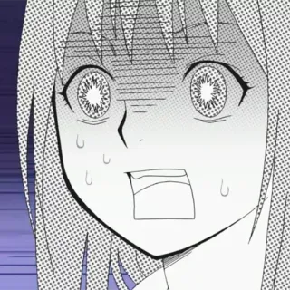 💈 anime, manga, geschrokken, bang, verrast, reactie, strip whatsapp sticker
