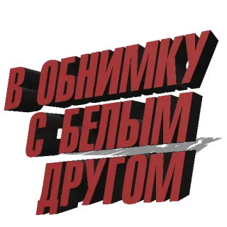 🚽 В ОБНИМКУ С БЕЛЫМ ДРУГОМ telegram sticker