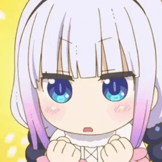 🍥 Kanna Kamui Miss Kobayashi's Dragon Maid Anime, Kawaii, Drache, Chibi, Süß, Kanna, Kanna Kamui, Miss Kobayashis Dragon Maid whatsapp sticker