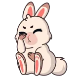 🤦‍♀ coniglio, carino, arrabbiato, animale, cartone animato, tenero telegram sticker