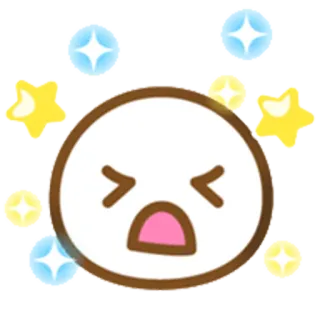 😫 emoticon, rosto, desenho animado, kawaii, fofo whatsapp sticker