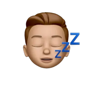😴 sleeping, emoji, tired, zzz, sleep, dreaming telegram sticker