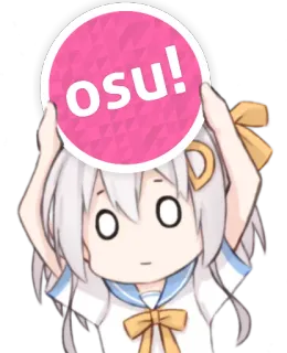 🖱 osu! osu, jeu de rythme, animé, mignon, gaming, jeu de musique whatsapp sticker