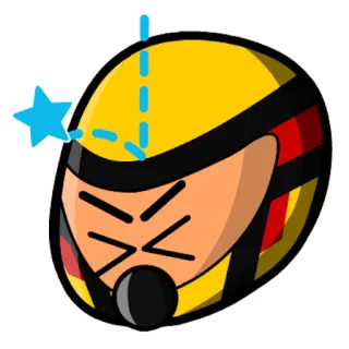 🤦‍♂️ 怒り, ヘルメット, レーシング, イライラ, 漫画 telegram sticker