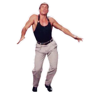 💃 Jean-Claude Van Damme, muscles, arts martiaux, acteur, film, star action whatsapp sticker