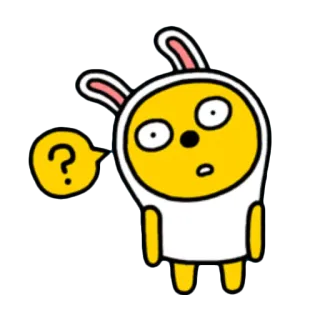 😗 kartun, pertanyaan, keheranan, imut, stiker telegram sticker