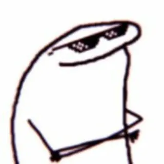 😎 meme, cool, sunglasses, stick figure, deal with it whatsapp sticker