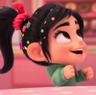 ✨ Vanellope von Schweetz Wreck-It Ralph dessin animé, animé, Disney, Vanellope, Les Mondes de Ralph, personnage, mignon telegram sticker
