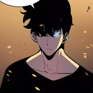 😕 Sung Jinwoo Solo Leveling solo leveling, anime, sung jinwoo, manhwa, dark fantasy, mage telegram sticker