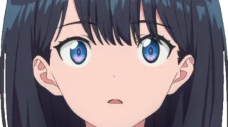 😮 Anime, Mädchen, Portrait, Süß, Cartoon, Augen, Gesichtsausdruck telegram sticker
