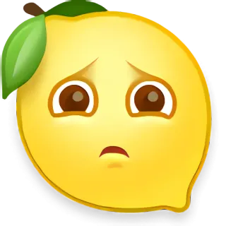 🦇 citron, emoji, triste, fruit, mignon telegram sticker