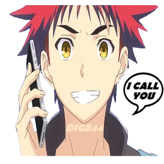 📲 I CALL YOU anime, chiamata, telefono, adesivo telegram sticker