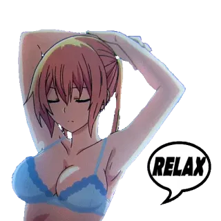 🌲 RELAX 动漫, 女孩, 放松, 女人, 卡通 telegram sticker