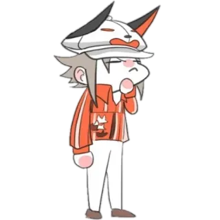 🤔 Anime, Dibujos animados, Zorro, Personaje, Ilustración, Sombrero, Chaqueta, Animal telegram sticker