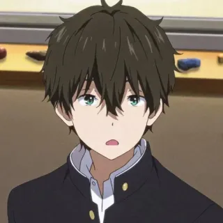 🖤 Garçon anime, Uniforme scolaire, Yeux verts, Personnage anime, Mâle, Cheveux foncés telegram sticker
