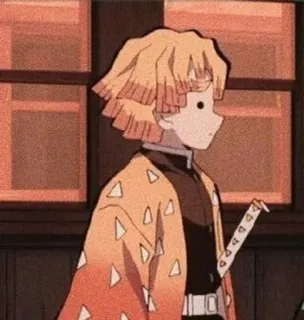 😐 Zenitsu Agatsuma Demon Slayer Anime, Demon Slayer, Zenitsu, Charakter whatsapp sticker