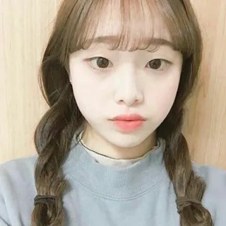 🍭 girl, portrait, asian, pigtails, cute, korean telegram sticker