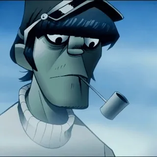 😑 Murdoc Niccals Gorillaz tokoh kartun, Murdoc, Gorillaz, Niccals, merokok, pipa telegram sticker