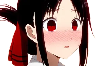 😦 Kaguya Shinomiya Kaguya-sama: Love Is War Аниме, Девушка, Милая, Смущенная, Кагуя Синомия, Кагуя-сама: Любовь - это война, Румянец telegram sticker
