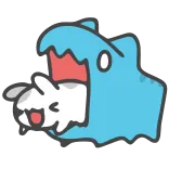 😲 животное, акула, милый, мультфильм, причудливый, наклейка whatsapp sticker