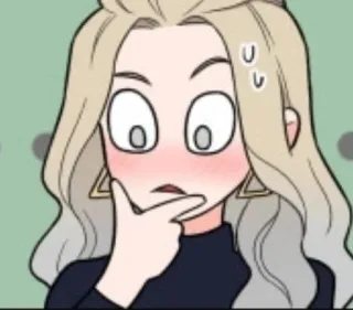 🥸 cartoon, expression, woman, character, face, blonde, confused telegram sticker