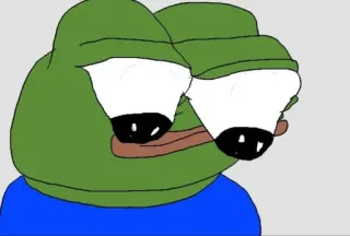 👇 Pepe the Frog meme, internet, pepe, rana, triste, popular telegram sticker