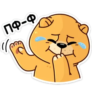 😅 ПФ-Ф triste, chorando, fofo, animal, urso, desenho animado telegram sticker