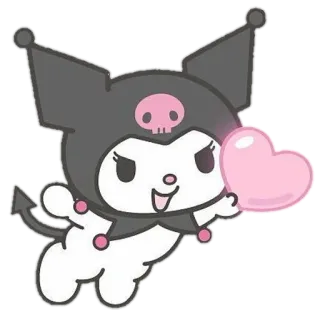 💓 Kuromi 쿠로미, 산리오, 귀여운, 캐릭터, 카와이, 애니메이션, 스티커 telegram sticker