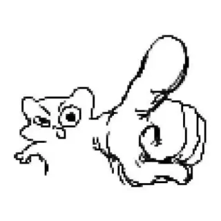 ☝️ không thích, từ chối, tiêu cực, hoạt hình, vẽ telegram sticker